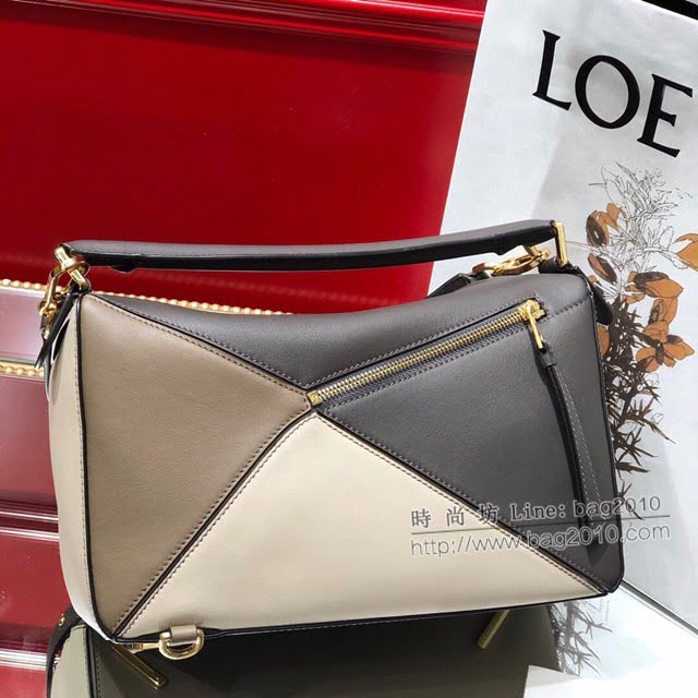 LOEWE經典爆款包包 羅意威中號Puzzle幾何拼接手提斜挎包 10171  tcl1137